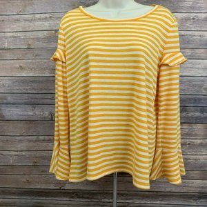 Ann Taylor Loft Women Small Yellow Long Sleeve Cas